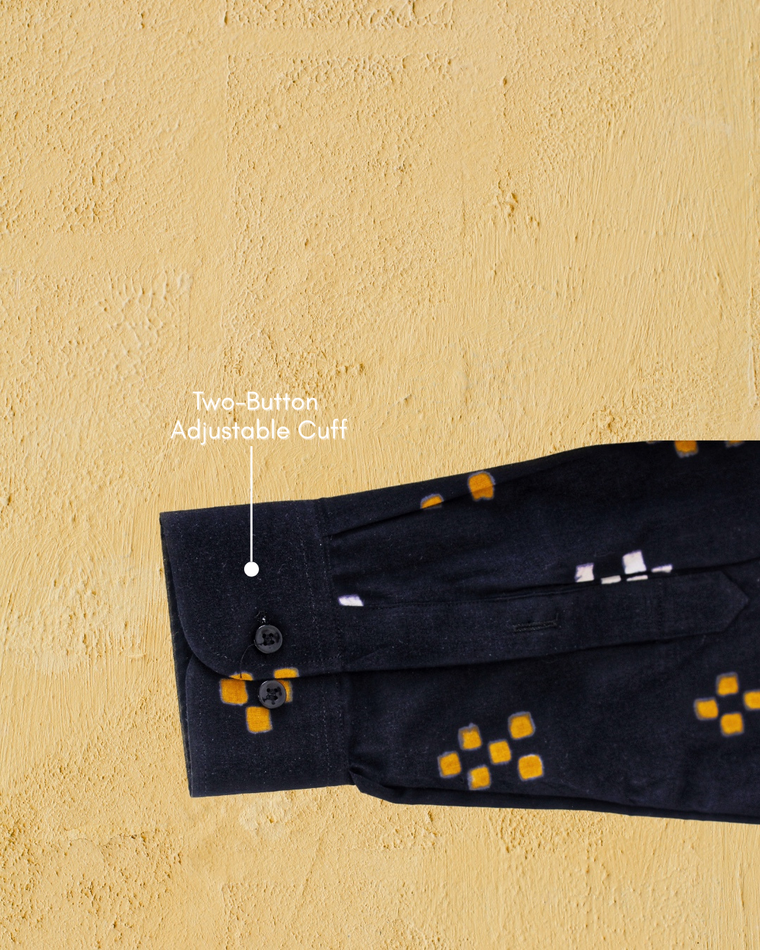 Udaipur Black Cotton Shirt with Mandarin Collar