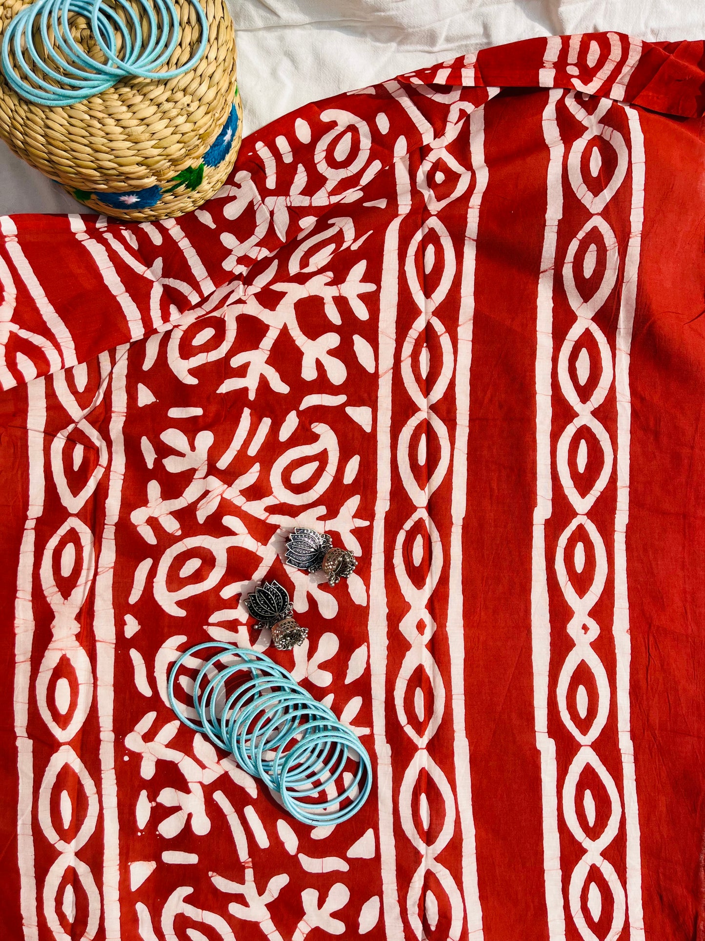 "Amour" Dabu Hand Block Print Saree