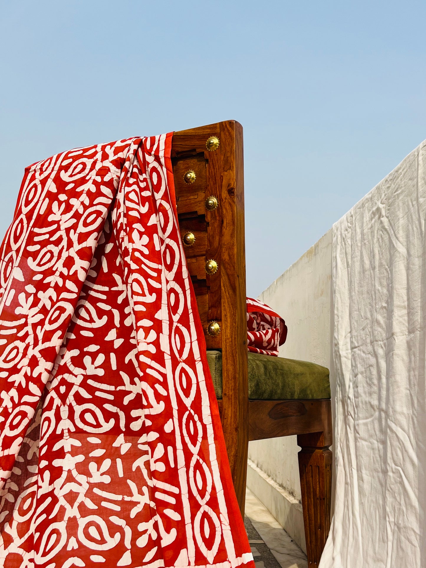 "Amour" Dabu Hand Block Print Saree