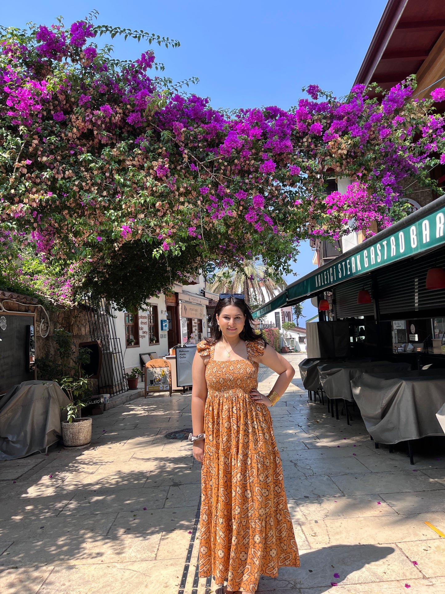 Cairo Layered Maxi Dress with Ruffle Sleeves