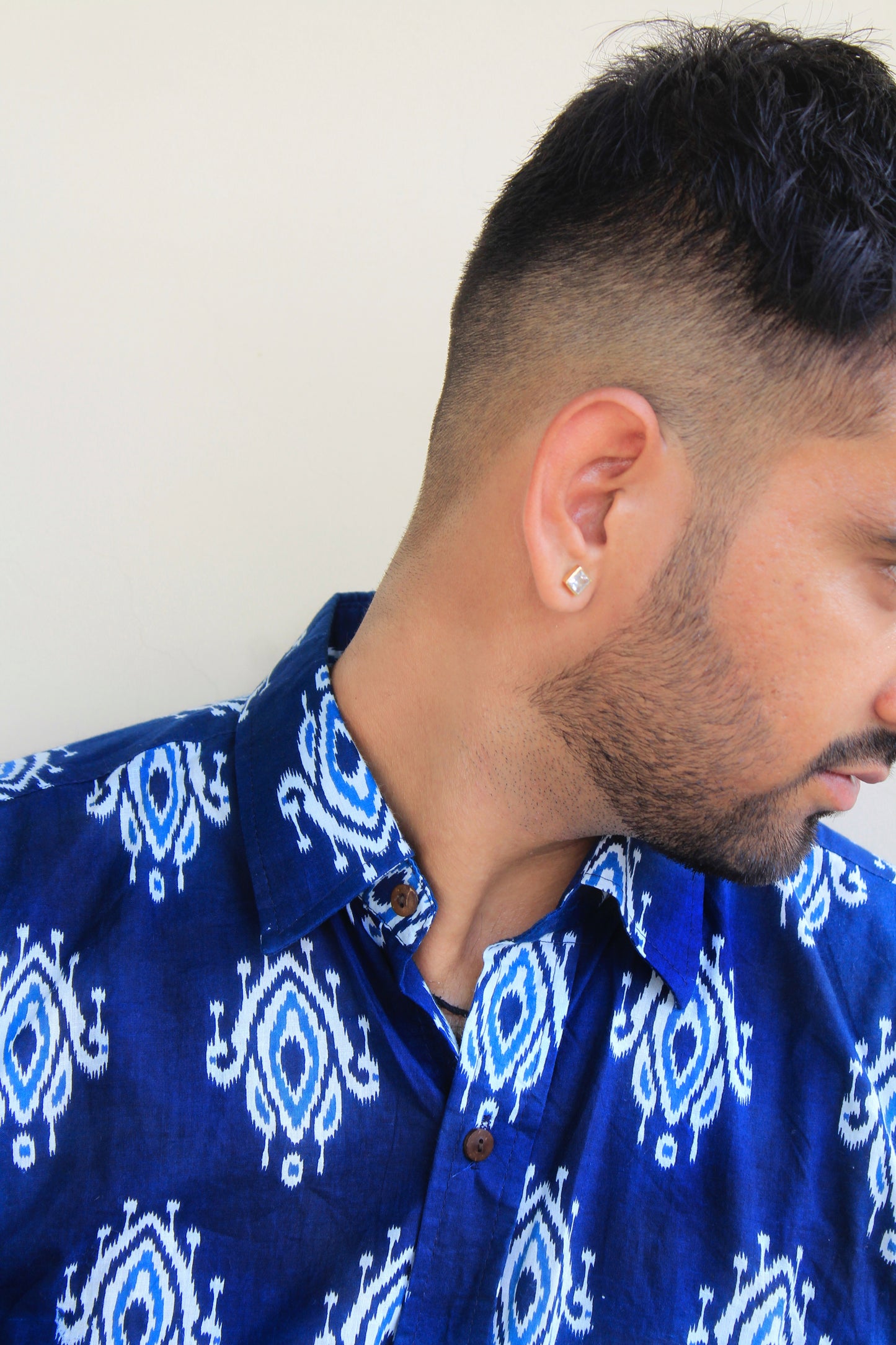 "Mystic Blue" Printed Shirt