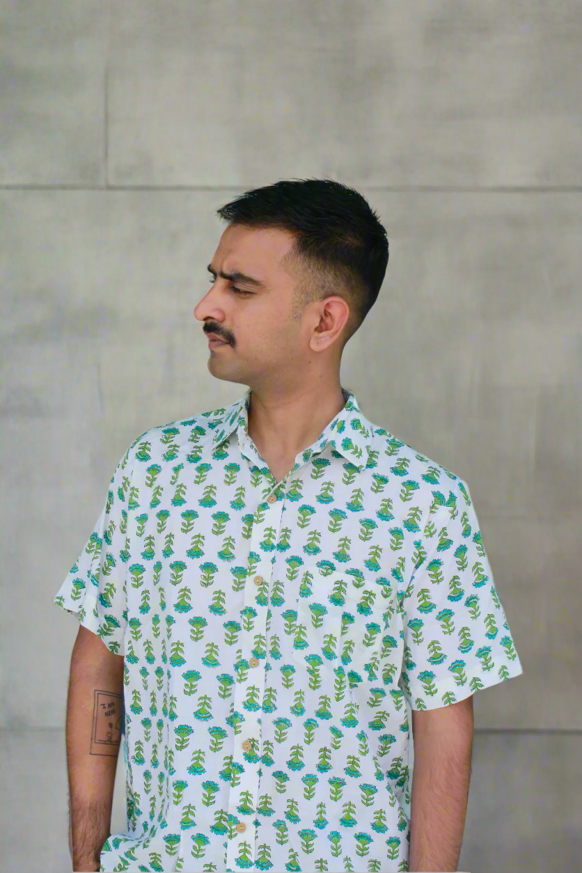 Odyssey White Jaipur Print Shirt