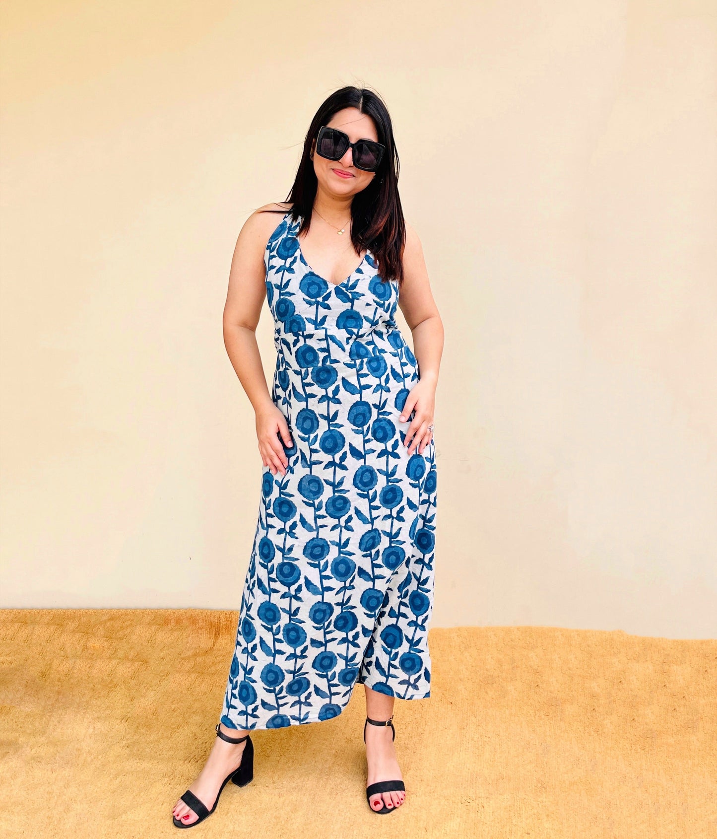 Cupid Blue Halter Travel Dress