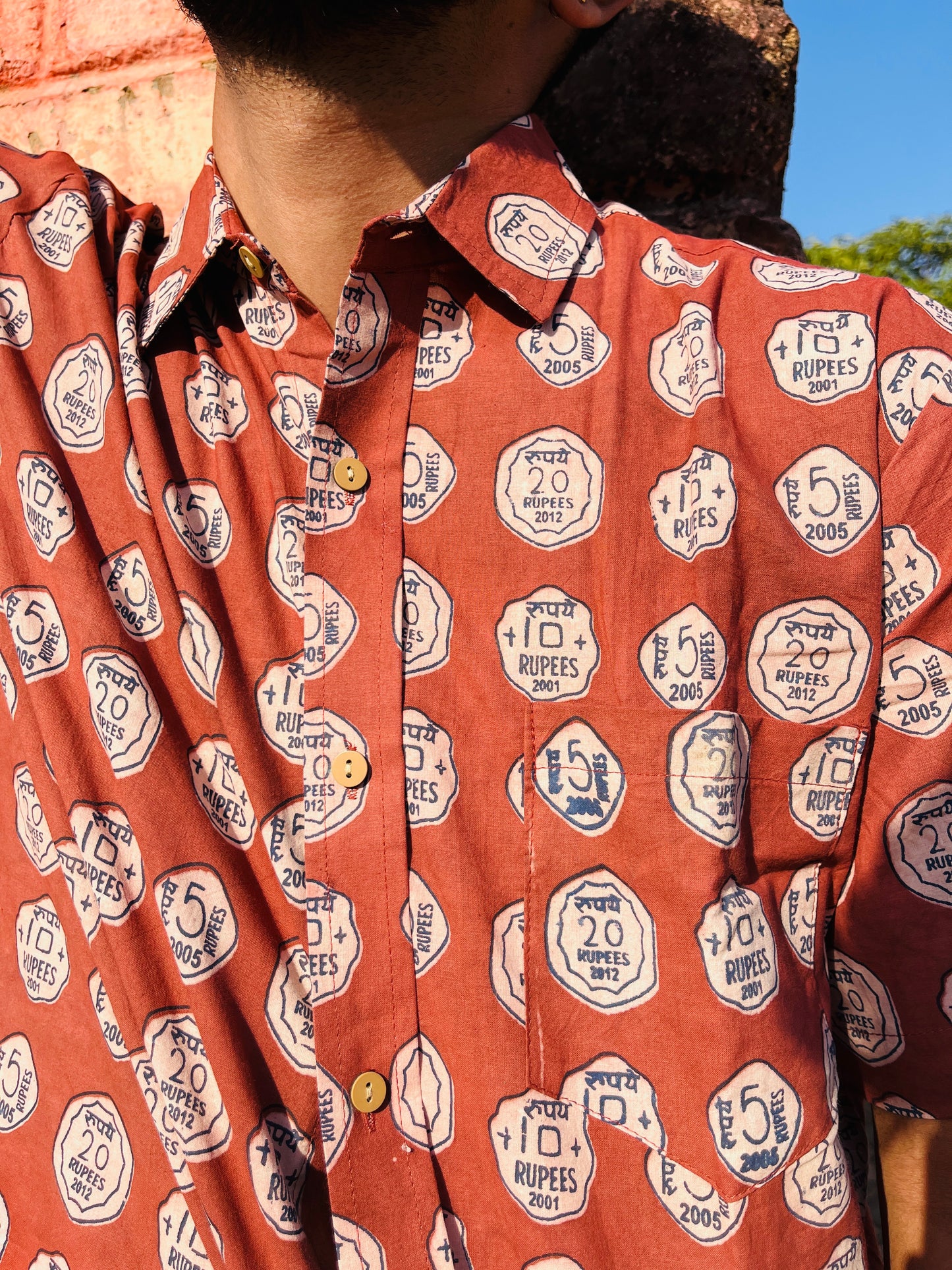 "Rustic Riches" Funky Coin Shirt