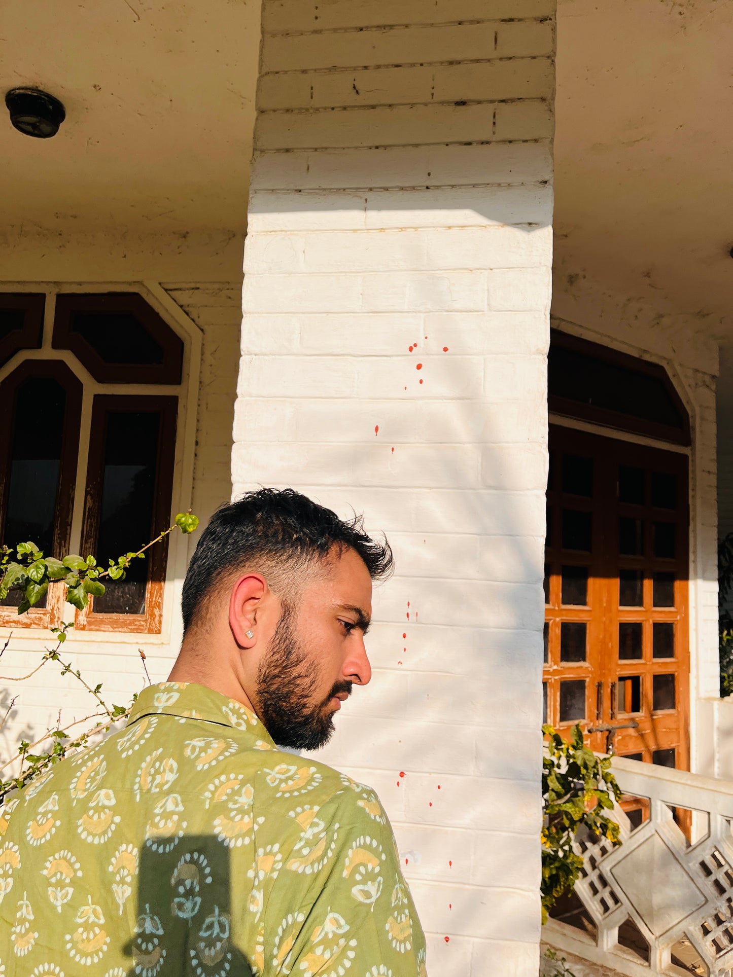 Nirvana Floral Print Green Shirt