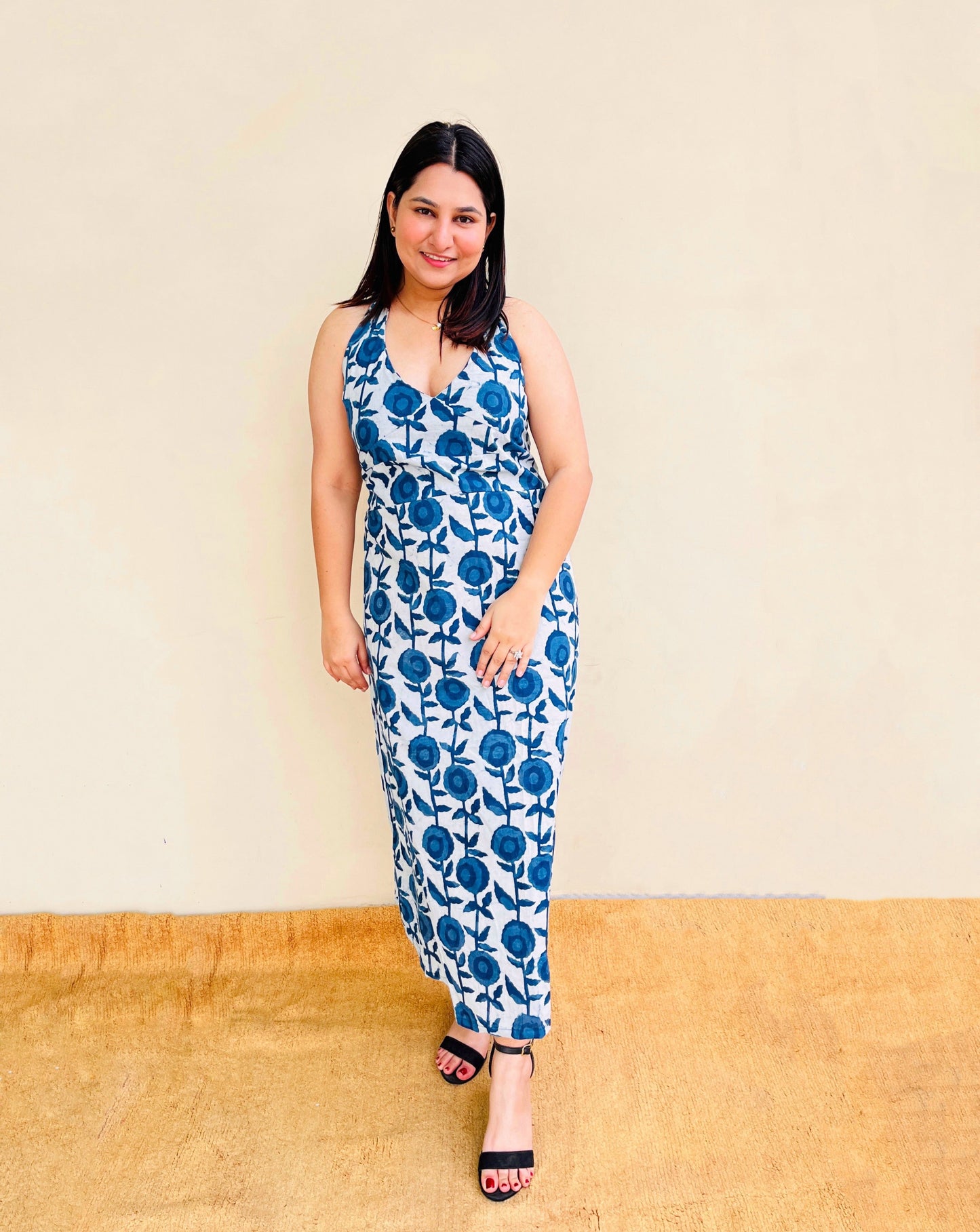 Cupid Blue Halter Travel Dress