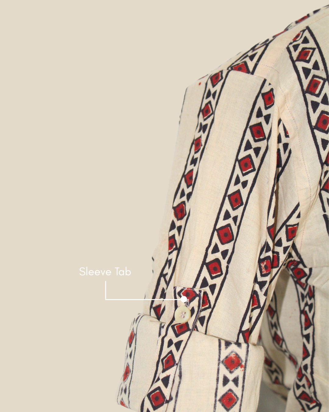 Milan Beige Cotton Printed Shirt