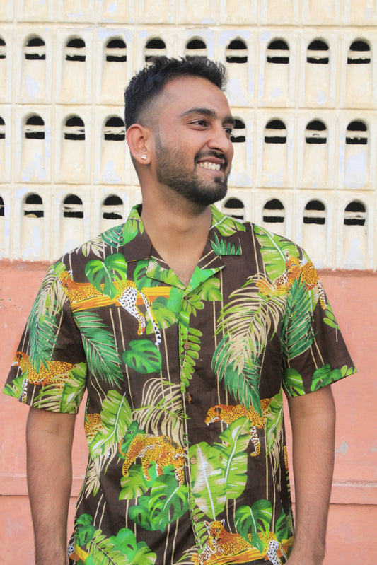 Sun-Kissed Tropical Print Goa Shirt