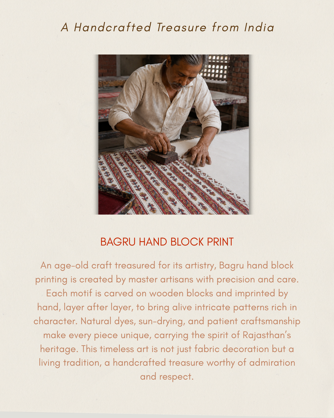 Kutch Beige Hand Block Printed Floral Cotton Shirt