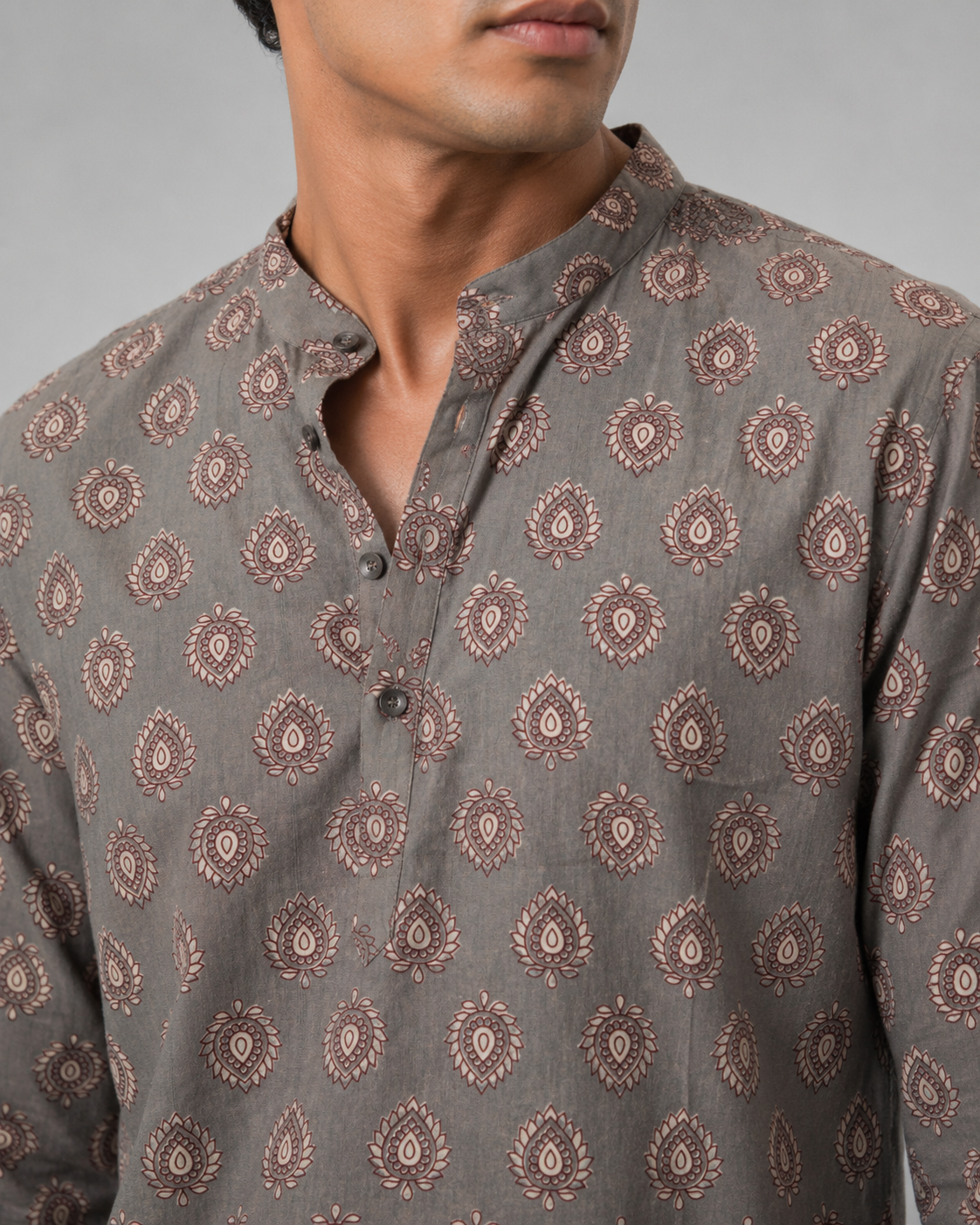 Kashi Soft Grey Cotton Shirt