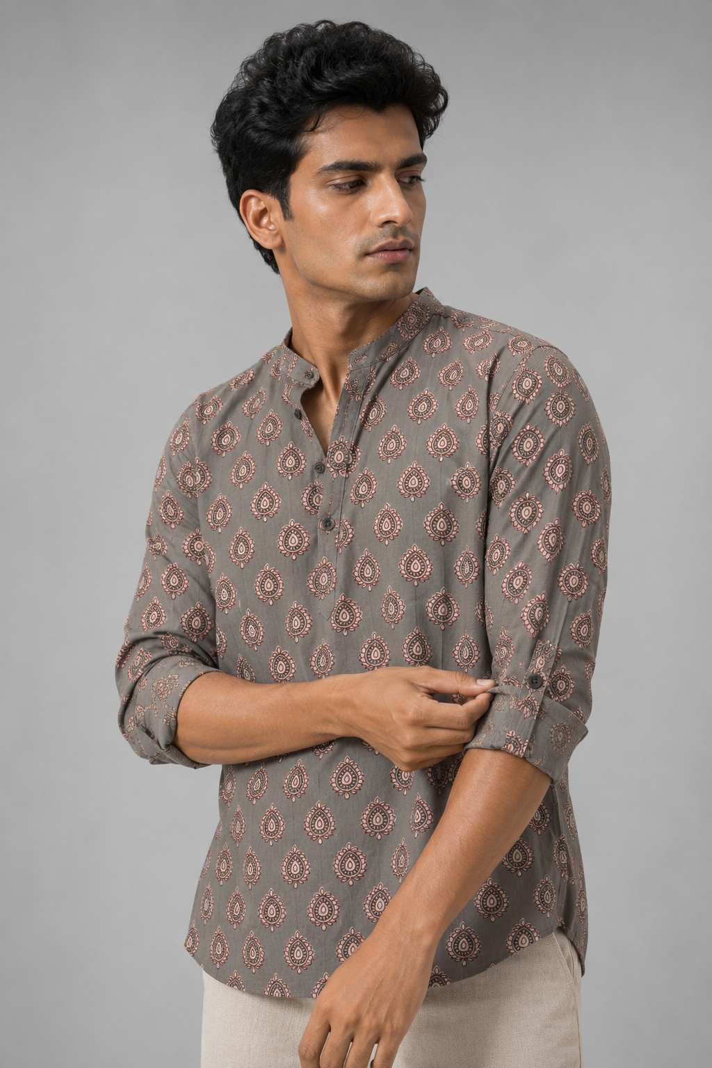 Kashi Soft Grey Cotton Shirt