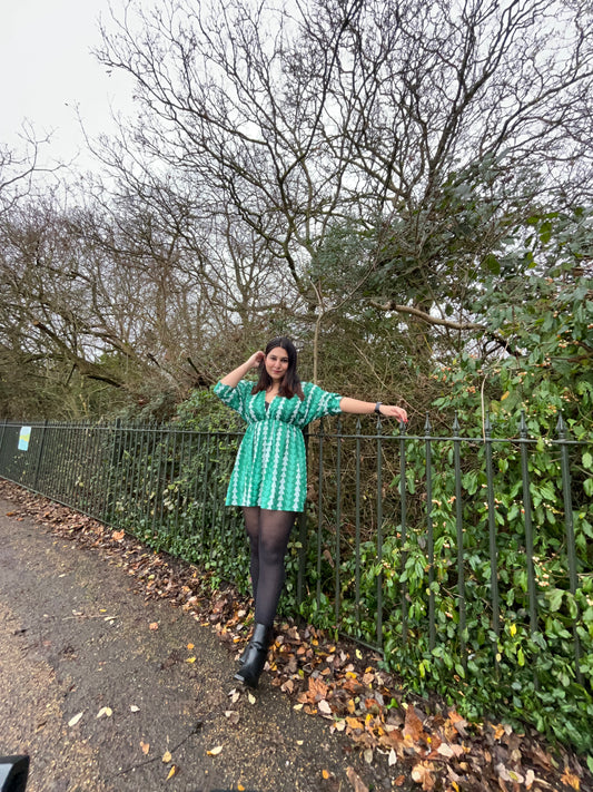 Green Mini Party Dress