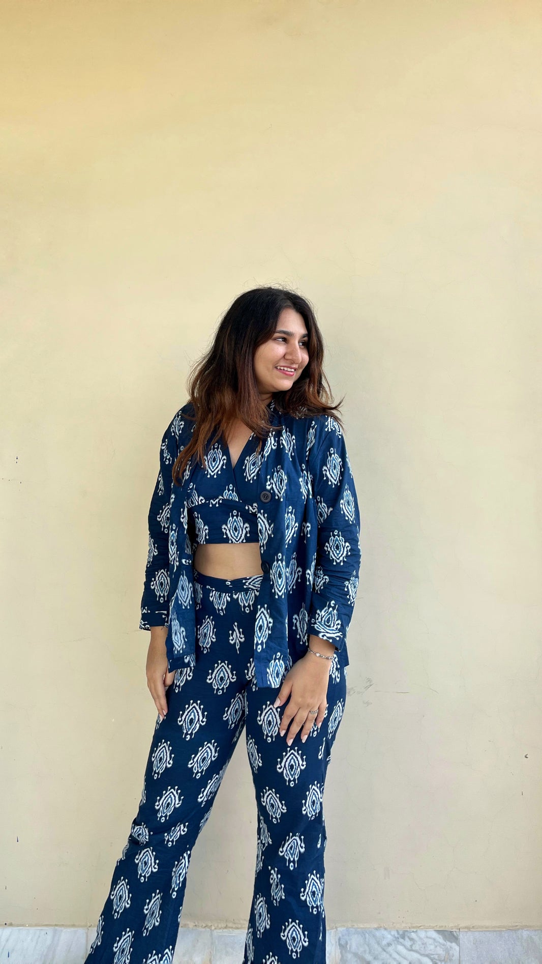 Smoky Blooms 3-piece co-ord set