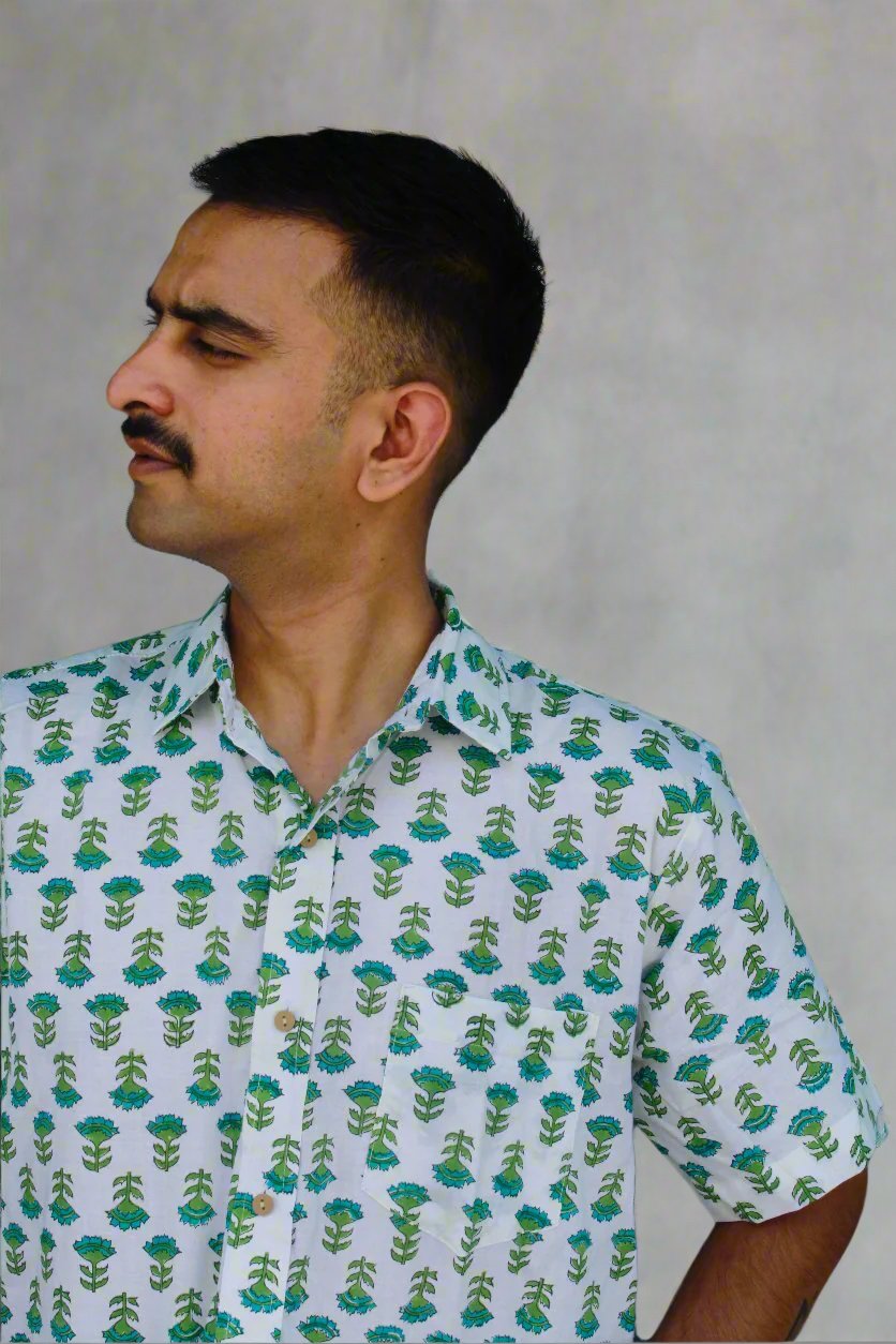 Odyssey White Jaipur Print Shirt