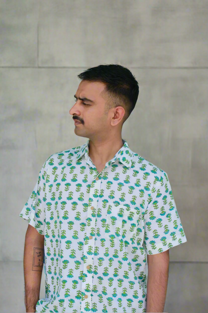 Odyssey White Jaipur Print Shirt