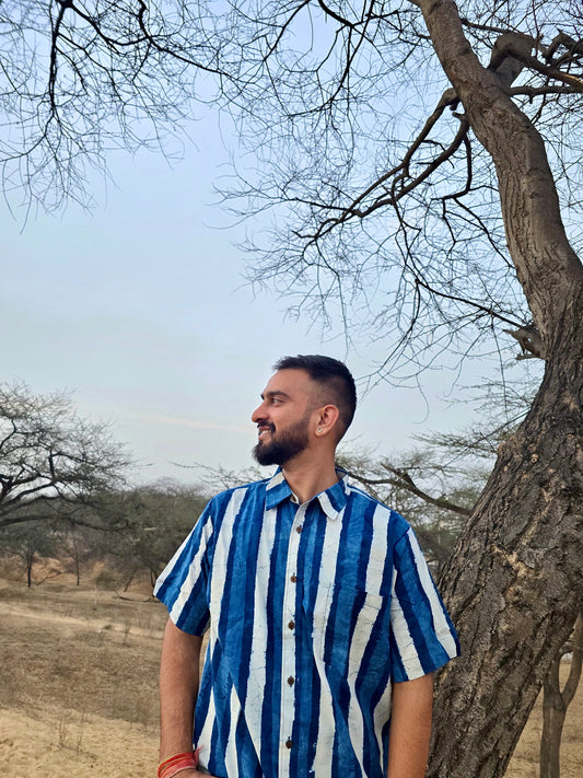 Amalfi Blue White Stripe Shirt